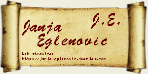 Janja Eglenović vizit kartica
